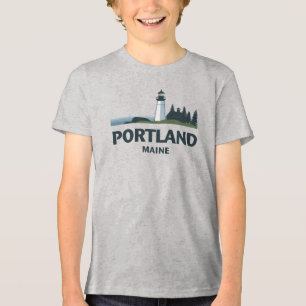 Portland Maine United States Tri-Blend Shirt