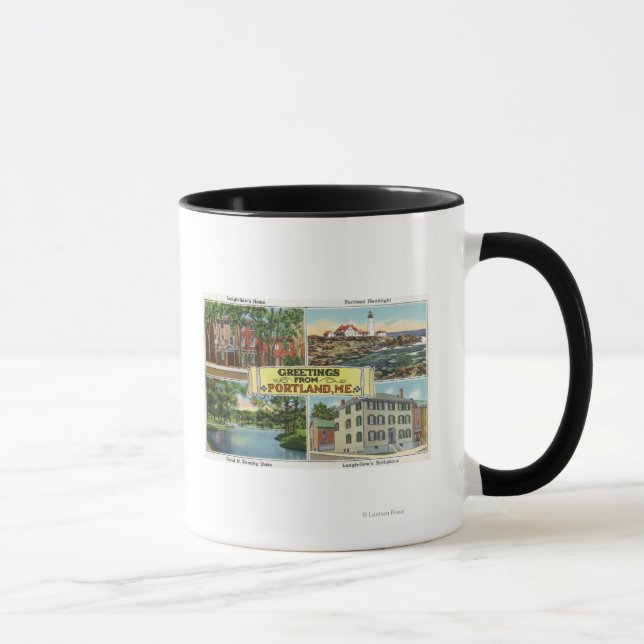 Portland, MaineGreetings From with Scenic Mug (Right)