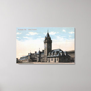 Portland, MaineUnion Station Railroad View Canvas Print