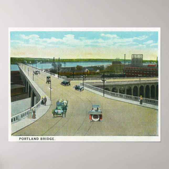 Portland, MaineView of the Longfellow Monument Poster (Front)
