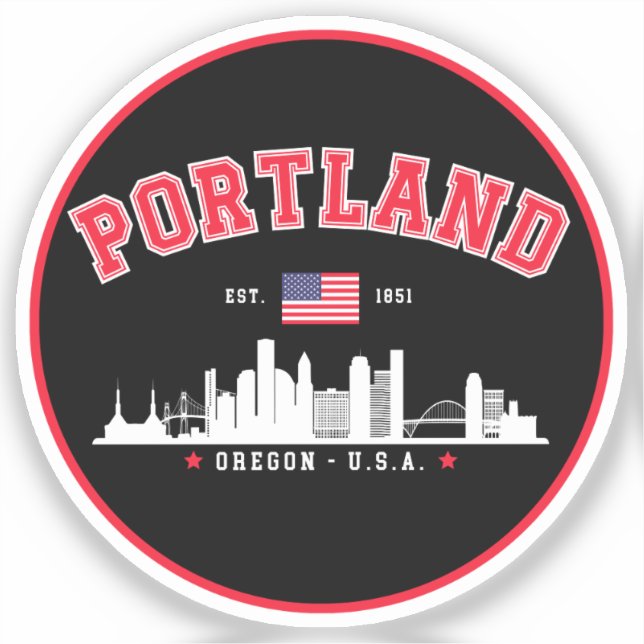 Portland Modern Skyline city (Front)