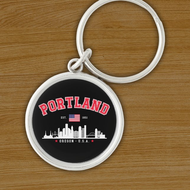 Portland Modern Skyline city Key Ring (Creator Uploaded)