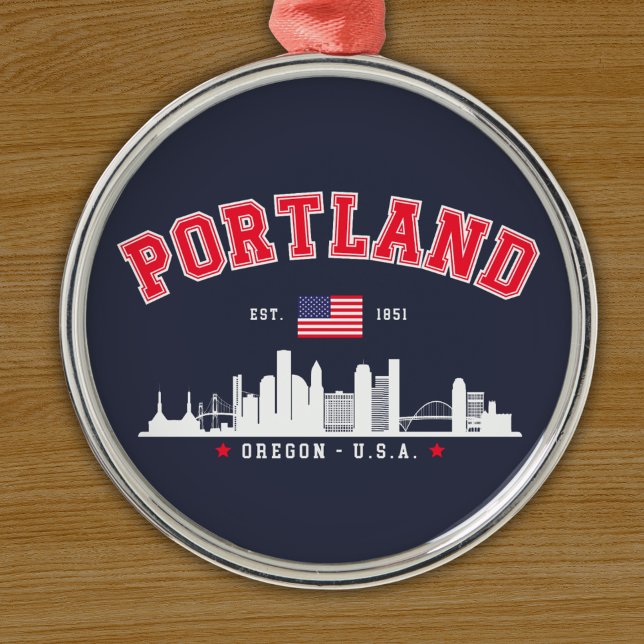 Portland Modern Skyline city Metal Tree Decoration (Creator Uploaded)