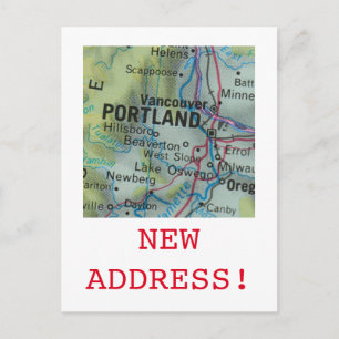 Portland New Address announcement Postcard