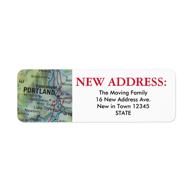 Portland New Address Label (Front)