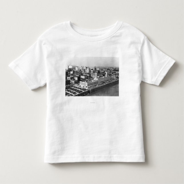 Portland, OR Aerial View from Hawthorne Bridge Toddler T-Shirt (Front)