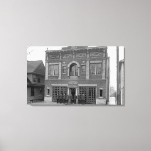 Portland, OR Fire Station #17 View Photograph Canvas Print