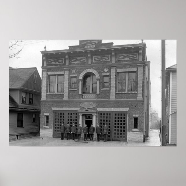 Portland, OR Fire Station #17 View Photograph Poster (Front)