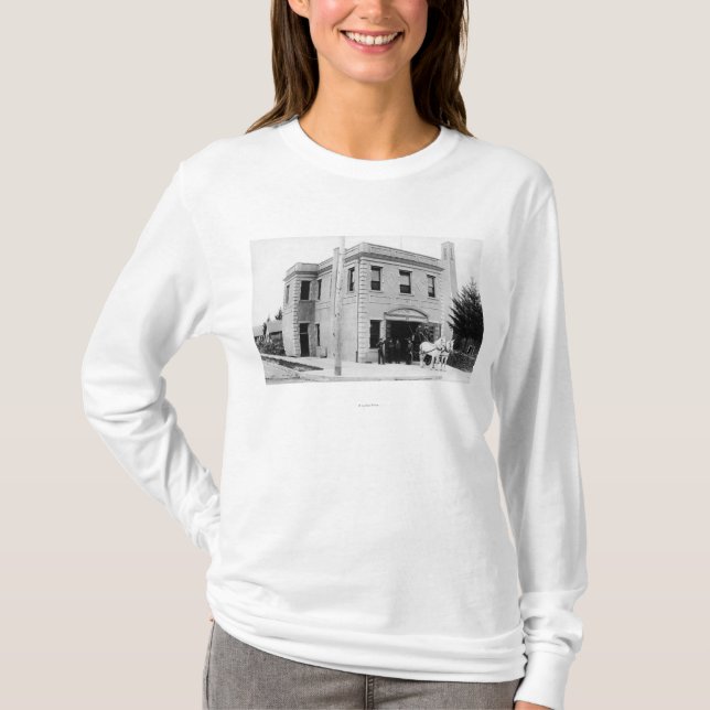 Portland, OR Fire Station #30 Horse Cart T-Shirt (Front)