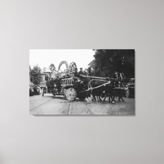 Portland, OR Rose Festival Parade Horses Canvas Print (Front)