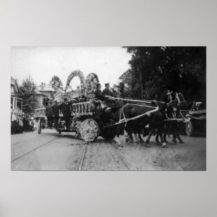 Portland, OR Rose Festival Parade Horses Poster