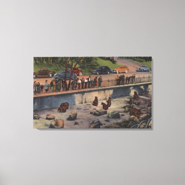 Portland, ORBear Dens in Washington Park Canvas Print (Front)