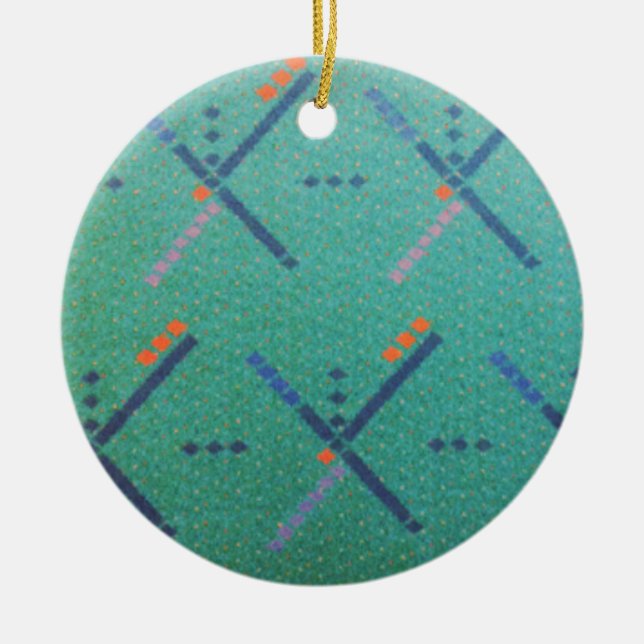 Portland Oregon Airport Carpet Ceramic Tree Decoration (Front)