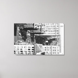 Portland, Oregon City View of 6th Avenue Canvas Print