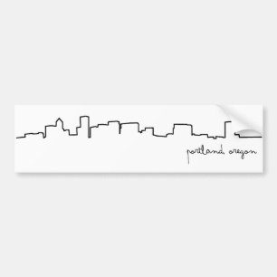 Portland, Oregon Cityscape Bumper Sticker