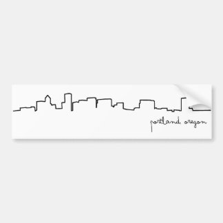 Portland, Oregon Cityscape Bumper Sticker