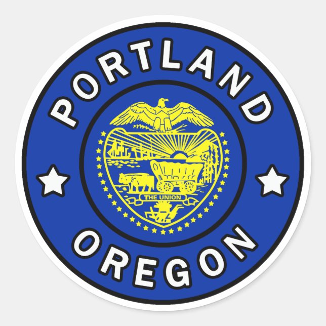 Portland Oregon Classic Round Sticker (Front)