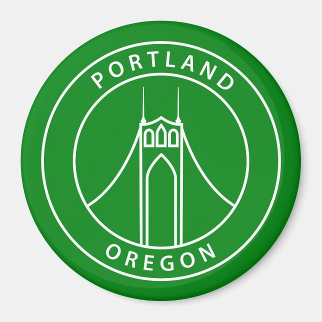 Portland Oregon Design Magnet (Front)