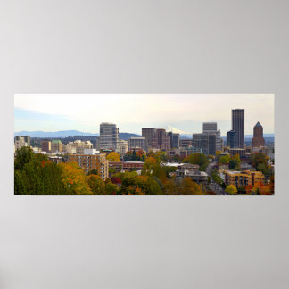 Portland Oregon Fall Season Colours Poster