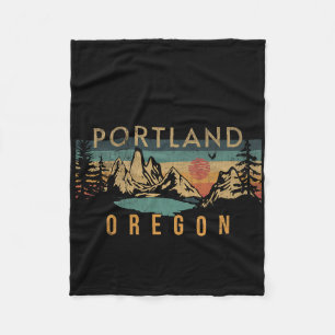 Portland Oregon  Fleece Blanket