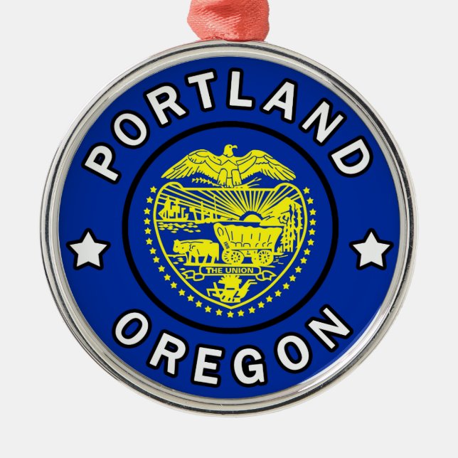 Portland Oregon Metal Tree Decoration (Front)