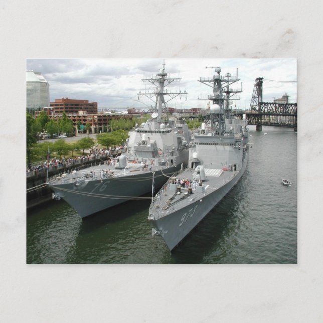 Portland Oregon Navy Ships Postcards (Front)