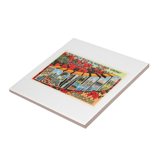 Portland Oregon OR Old Vintage Travel Souvenir Tile (Side)