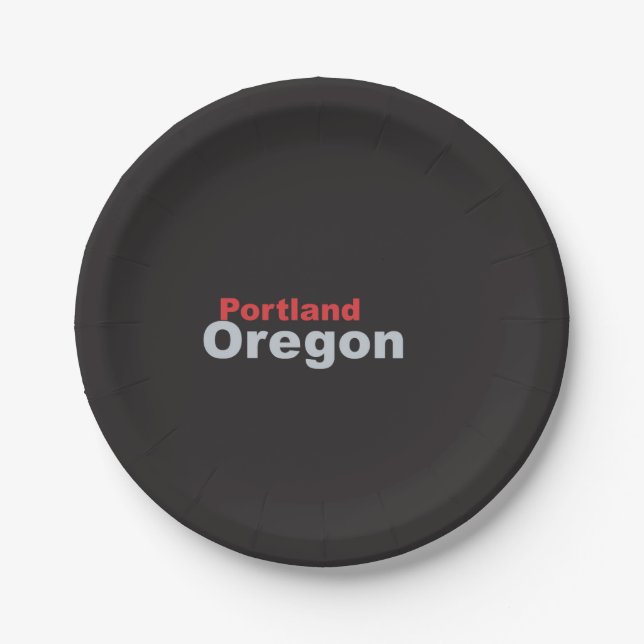Portland, Oregon Paper Plates (Front)