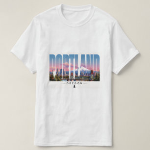 Portland Oregon Riverfront Mountain Travel T-Shirt