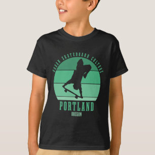 Portland Oregon Skateboarder Urn Skateboarding T-Shirt