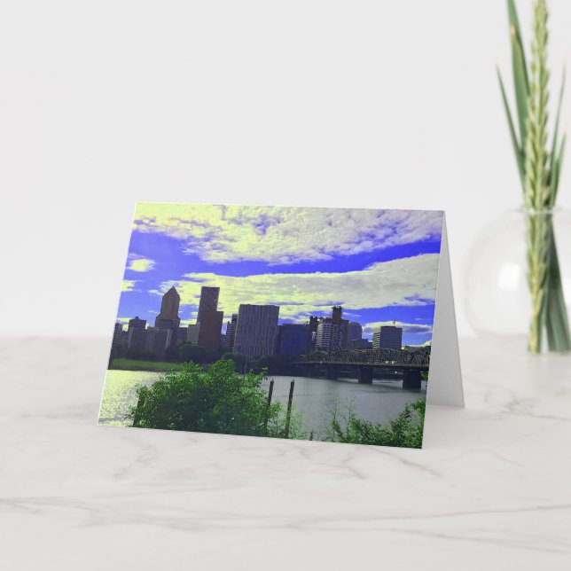 Portland, Oregon Skyline #2 Card (Front)