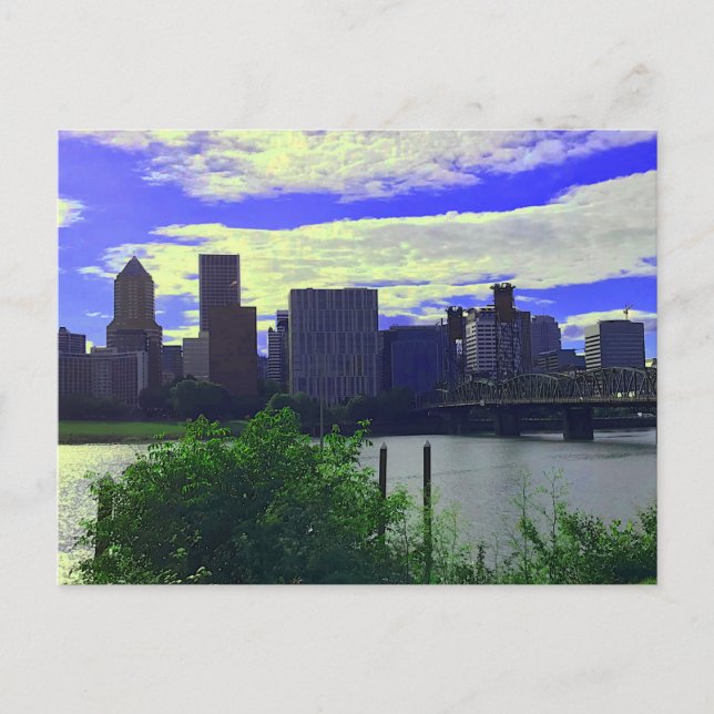 Portland, Oregon Skyline #2 Postcard  (Front)