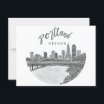 Portland Oregon Skyline Postcard<br><div class="desc">Capture the spirit of the Pacific Northwest with this retro Portland, Oregon skyline design! Featuring bold architecture, forest silhouettes, and a vibrant sunset backdrop, this vintage-inspired artwork perfectly blends city life with nature. Ideal for Portland lovers, travelers, and skyline art collectors, this design brings nostalgic charm to shirts, mugs, prints,...</div>