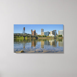 Portland Oregon Skyline Stretched Canvas Print