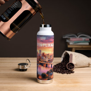 Portland Oregon Skyline Water Bottle