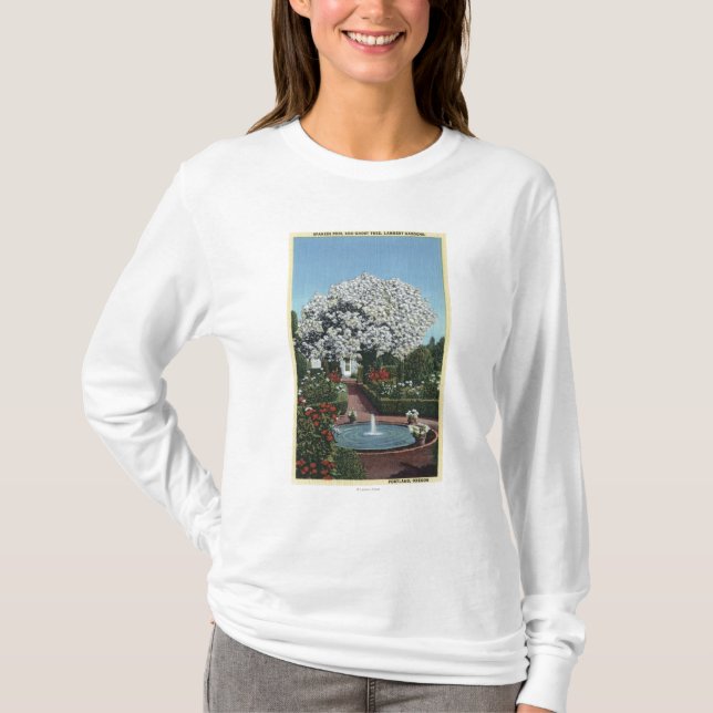 Portland, Oregon - Spanish Pool and Ghost Tree T-Shirt (Front)