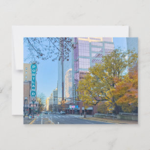 Portland Oregon Street View in Autumn  Postcard