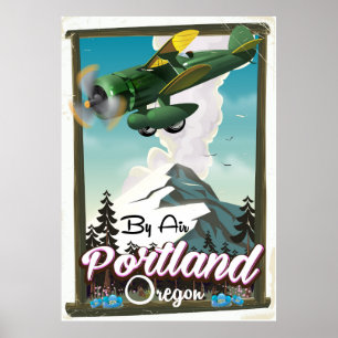 Portland, Oregon vintage travel poster