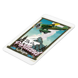 Portland, Oregon vintage travel poster Magnet