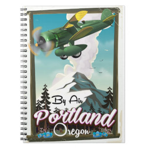 Portland, Oregon vintage travel poster Notebook