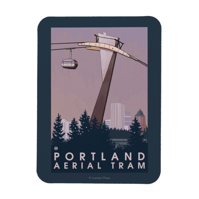 Portland, OregonAerial Tram Scene Magnet (Vertical)