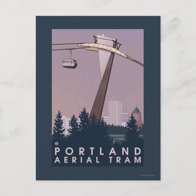 Portland, OregonAerial Tram Scene Postcard (Front)