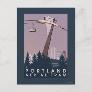 Portland, OregonAerial Tram Scene Postcard
