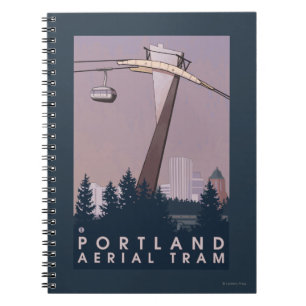 Portland, OregonAerial Tram Scene Spiral Notebook
