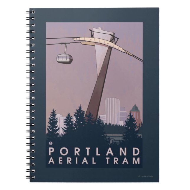 Portland, OregonAerial Tram Scene Spiral Notebook (Front)