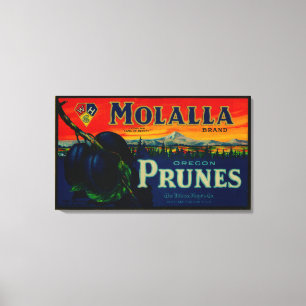Portland, OregonMolalla Prune Label Canvas Print