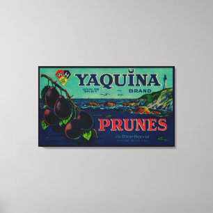 Portland, OregonYaquina Prune Label Canvas Print