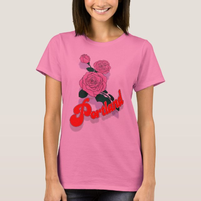 Portland Pink rose shirt (Front)