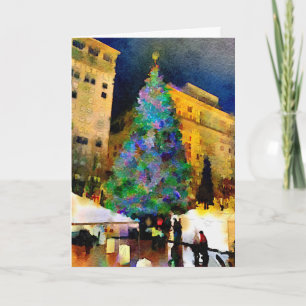 Portland Pioneer Square at Christmas Cards