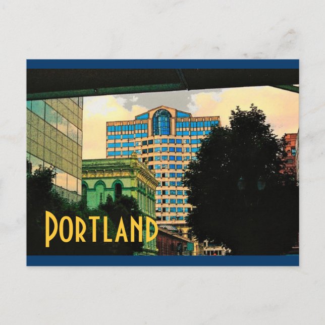 Portland Postcard (Yellow) (Front)